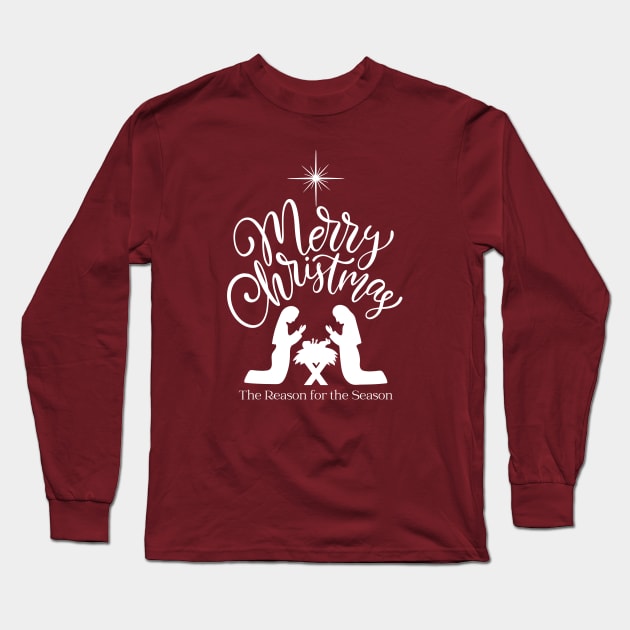 Merry Christmas The Reason for the Season Long Sleeve T-Shirt by Jedidiah Sousa